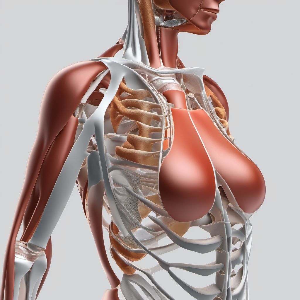 Dislocation of unspecified acromioclavicular joint, 100%-200% displacement digital illustration