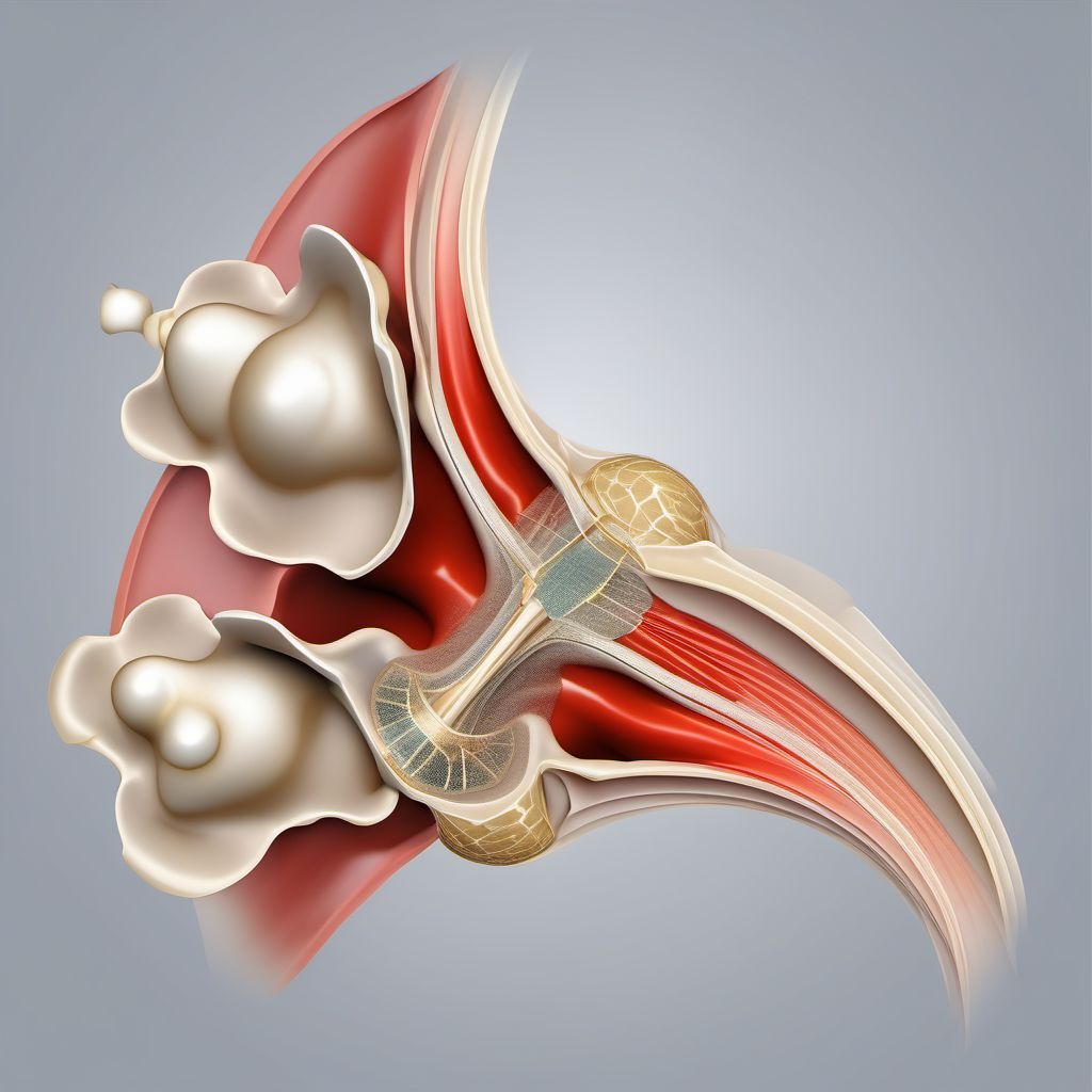 Dislocation of left acromioclavicular joint, greater than 200% displacement digital illustration