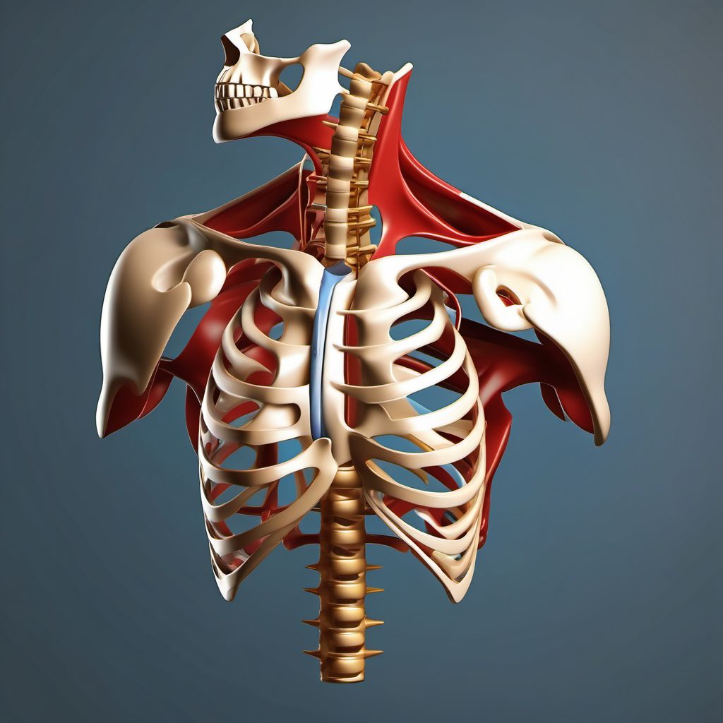 Dislocation of unspecified acromioclavicular joint, greater than 200% displacement digital illustration