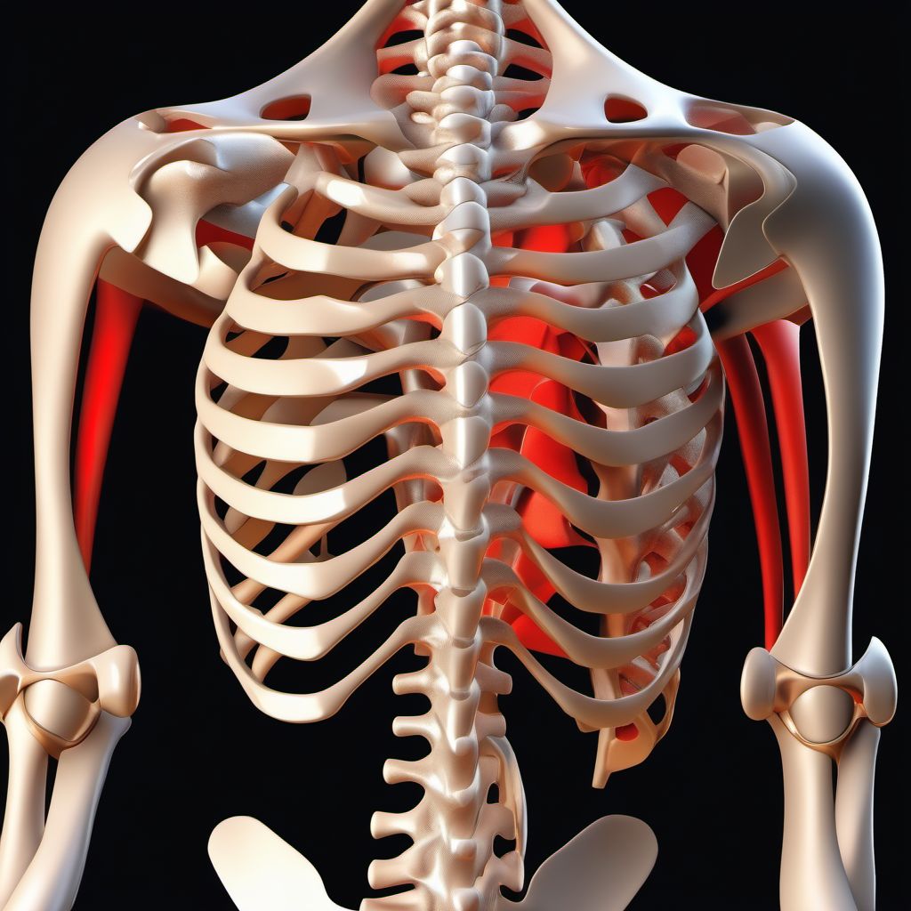 Inferior dislocation of acromioclavicular joint digital illustration