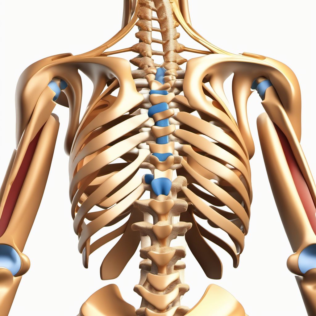 Inferior dislocation of left acromioclavicular joint digital illustration