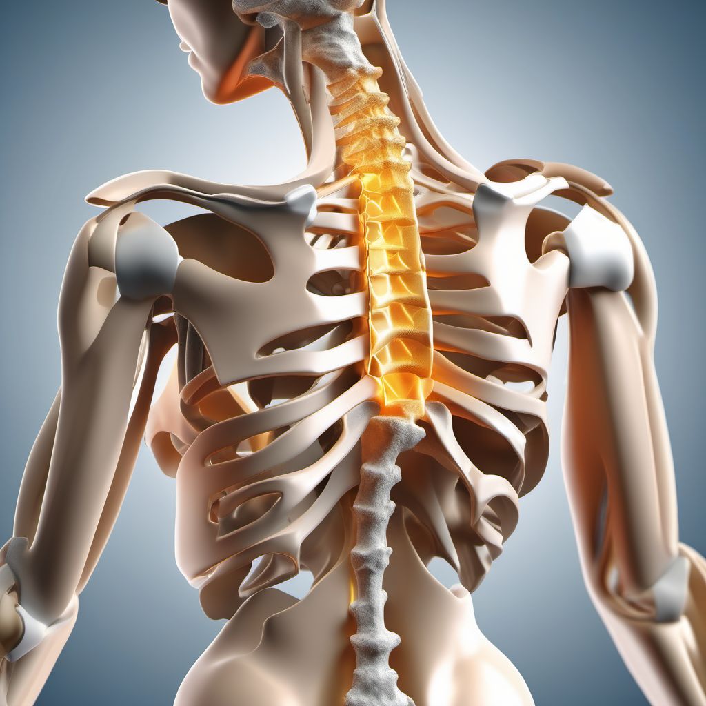 Inferior dislocation of unspecified acromioclavicular joint digital illustration