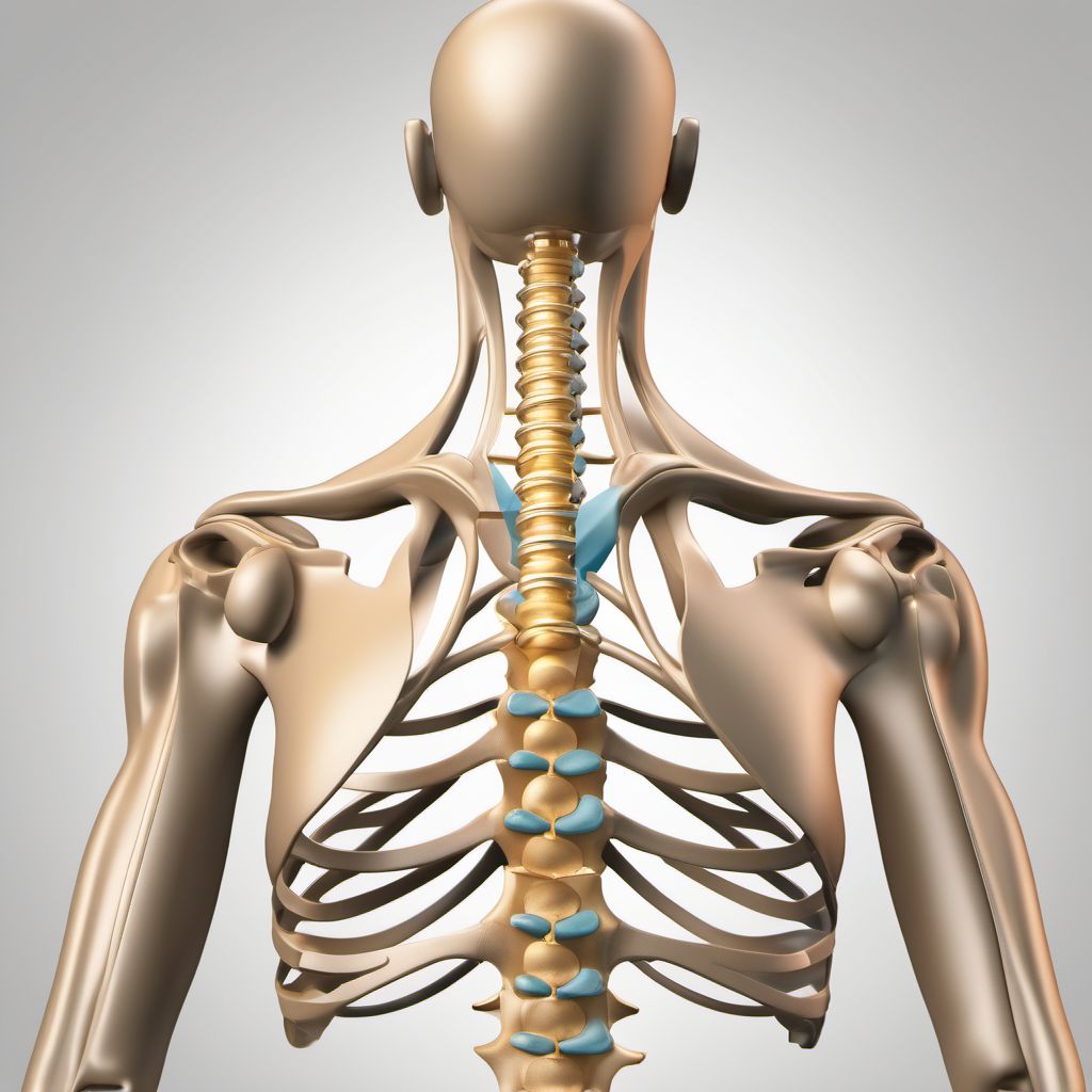 Subluxation and dislocation of sternoclavicular joint digital illustration