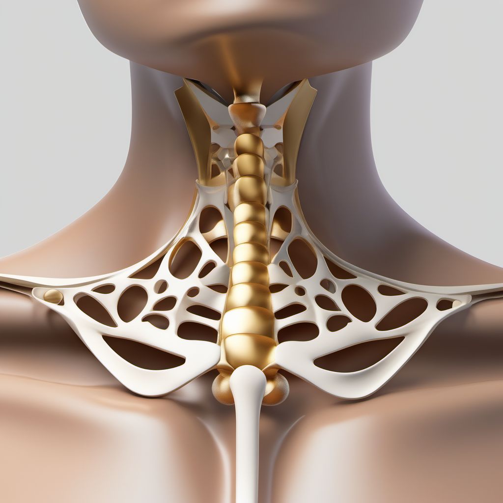 Unspecified subluxation of left sternoclavicular joint digital illustration