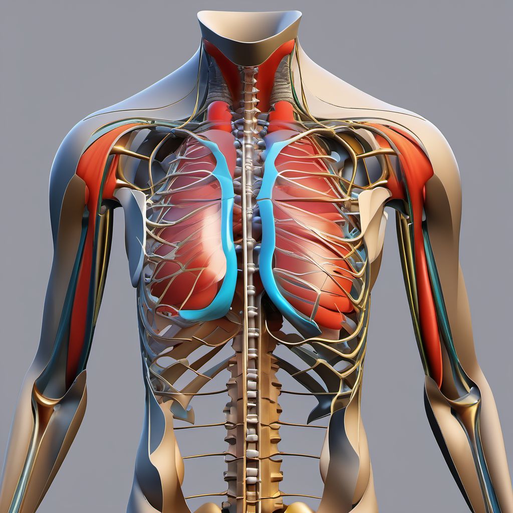 Unspecified dislocation of unspecified sternoclavicular joint digital illustration