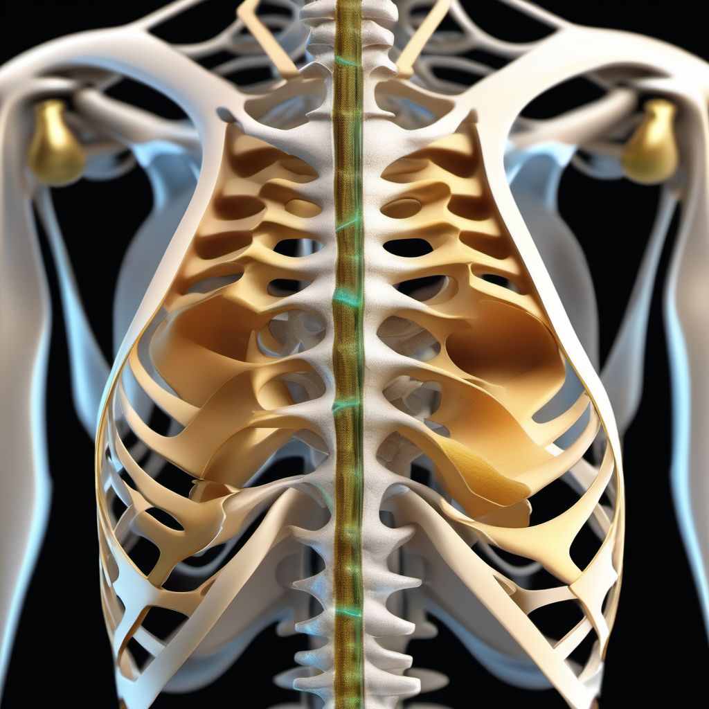 Anterior subluxation of unspecified sternoclavicular joint digital illustration