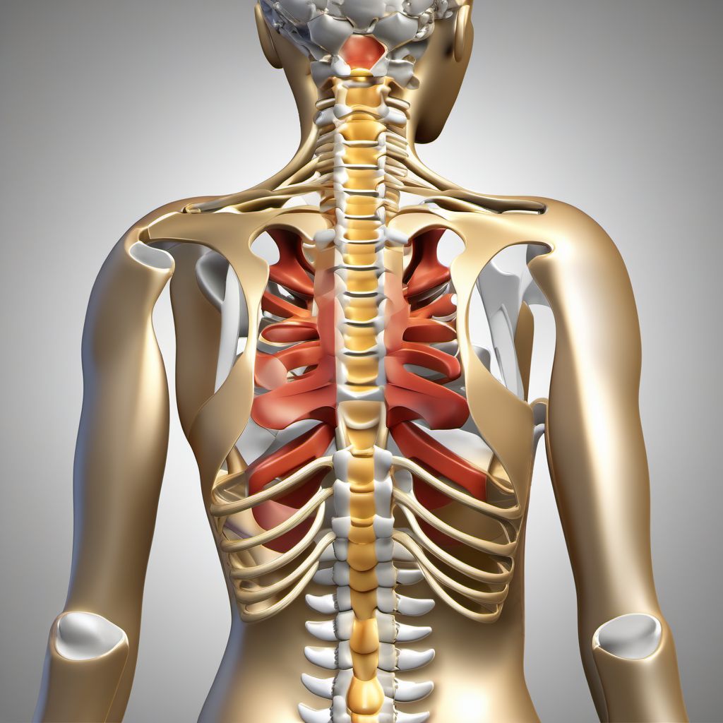 Posterior subluxation and dislocation of sternoclavicular joint digital illustration