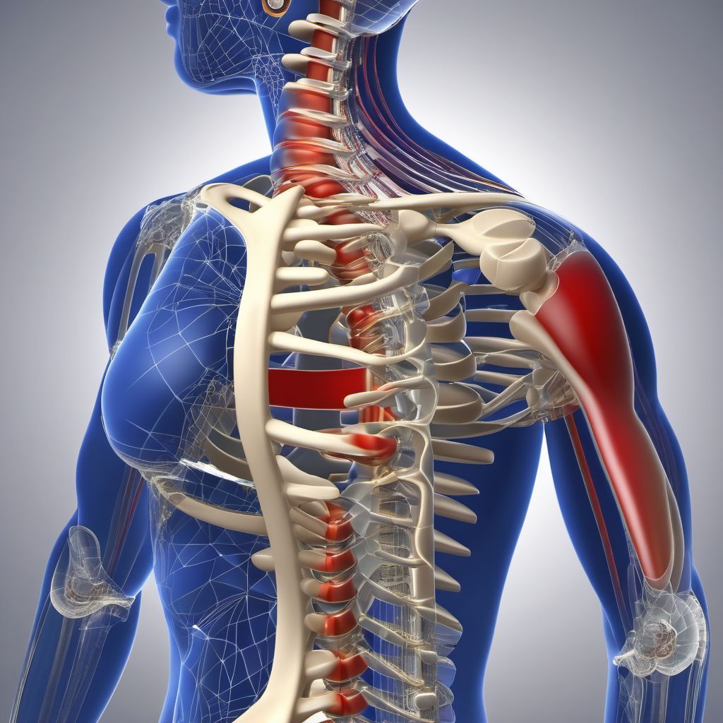 Subluxation of unspecified parts of right shoulder girdle digital illustration