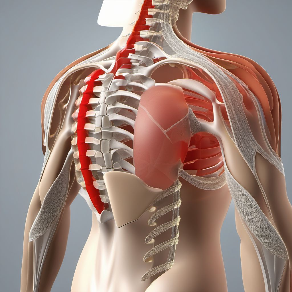 Dislocation of unspecified parts of left shoulder girdle digital illustration