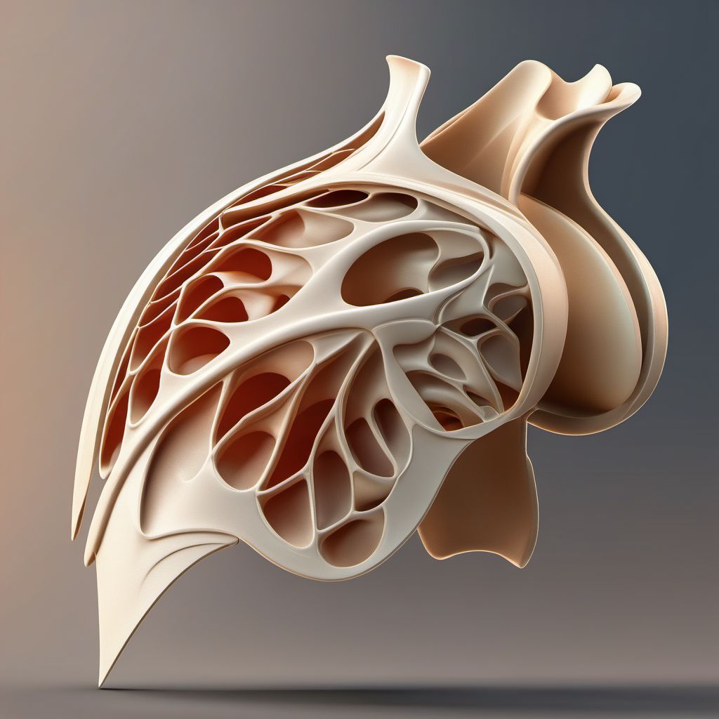 Dislocation of left scapula digital illustration