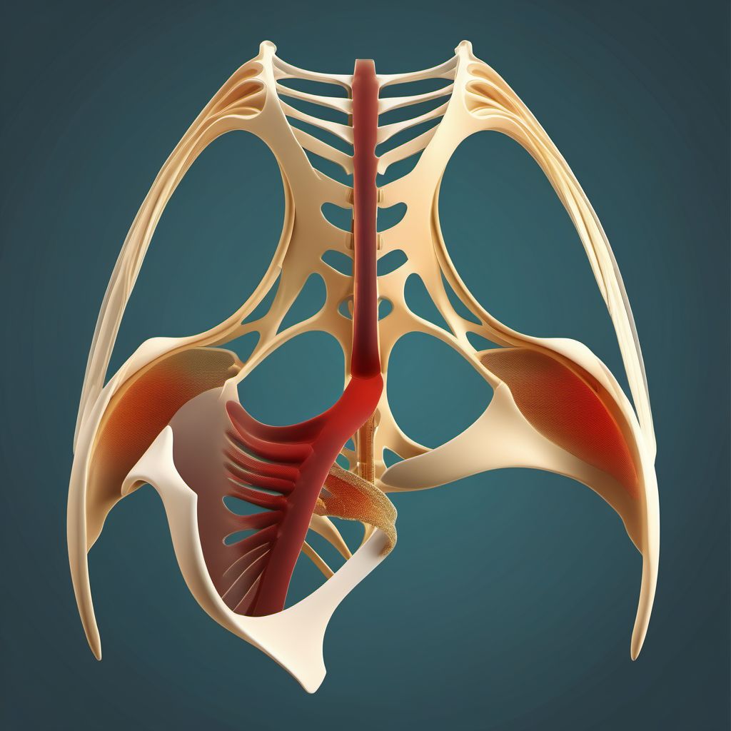 Dislocation of unspecified scapula digital illustration