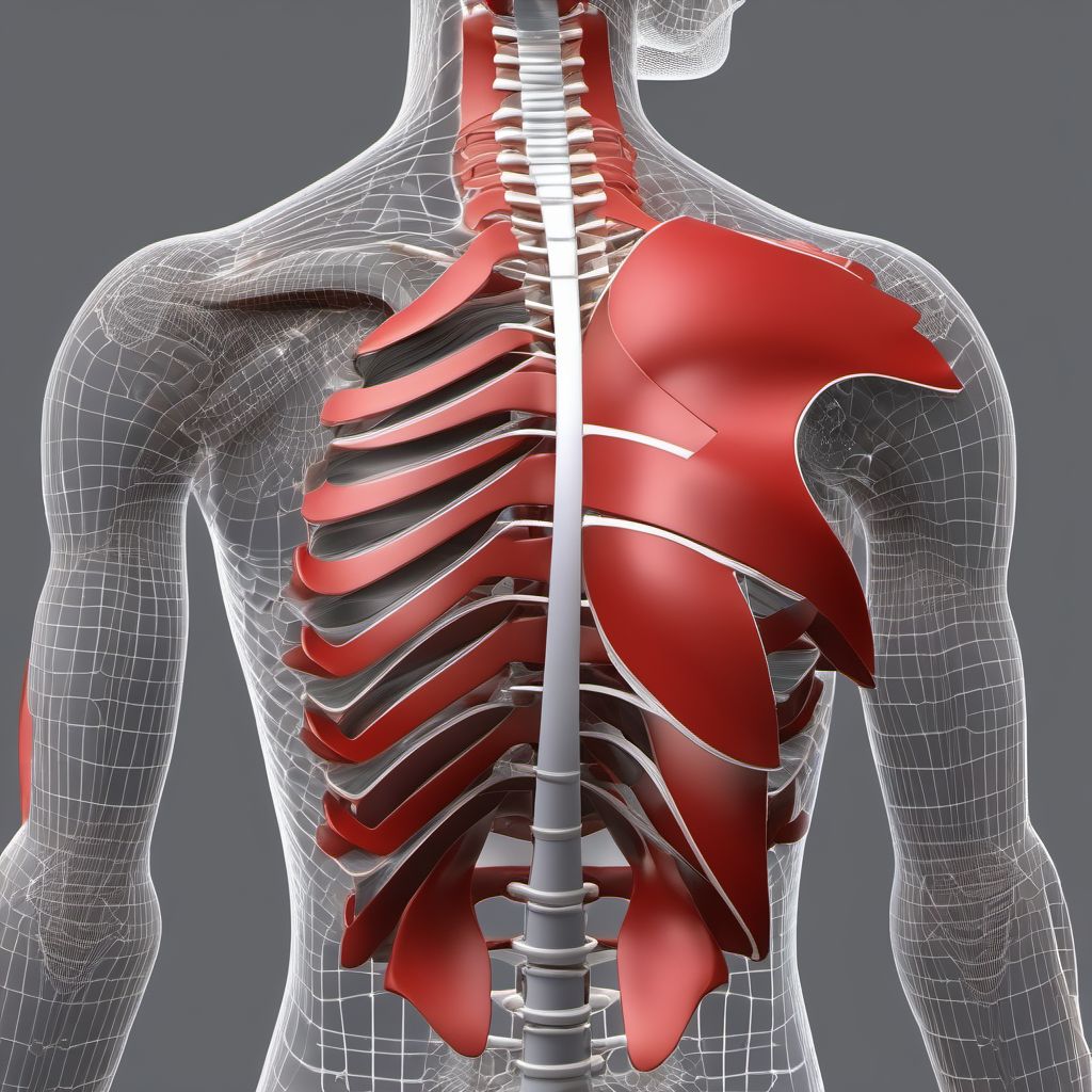 Dislocation of other parts of left shoulder girdle digital illustration