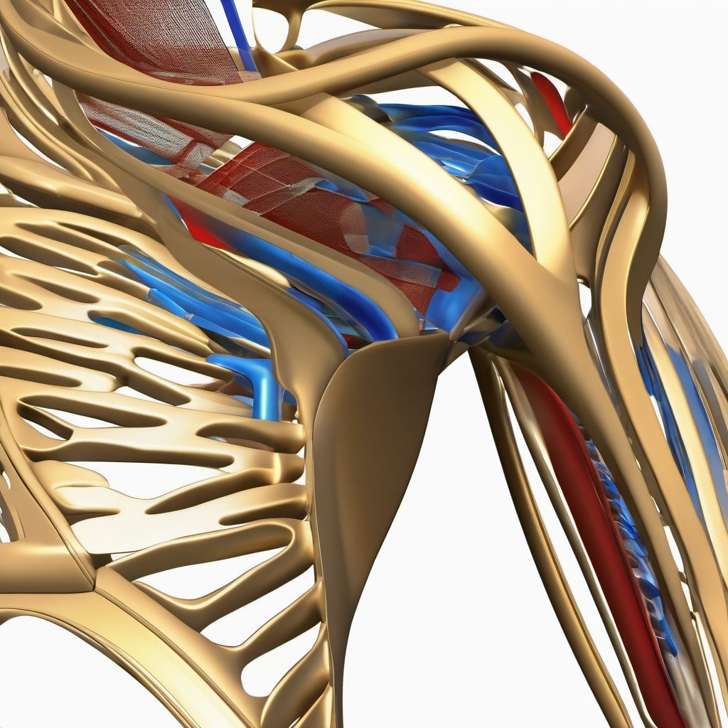 Dislocation of other parts of unspecified shoulder girdle digital illustration