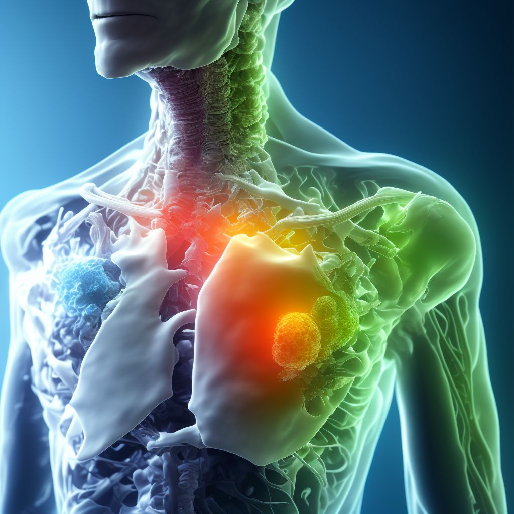 Sprain of unspecified sternoclavicular joint digital illustration