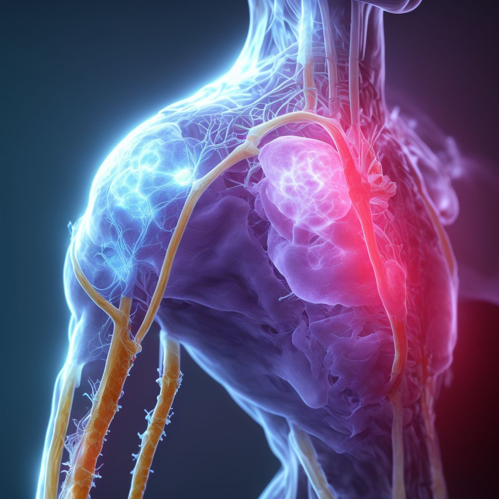 Injury of axillary nerve digital illustration