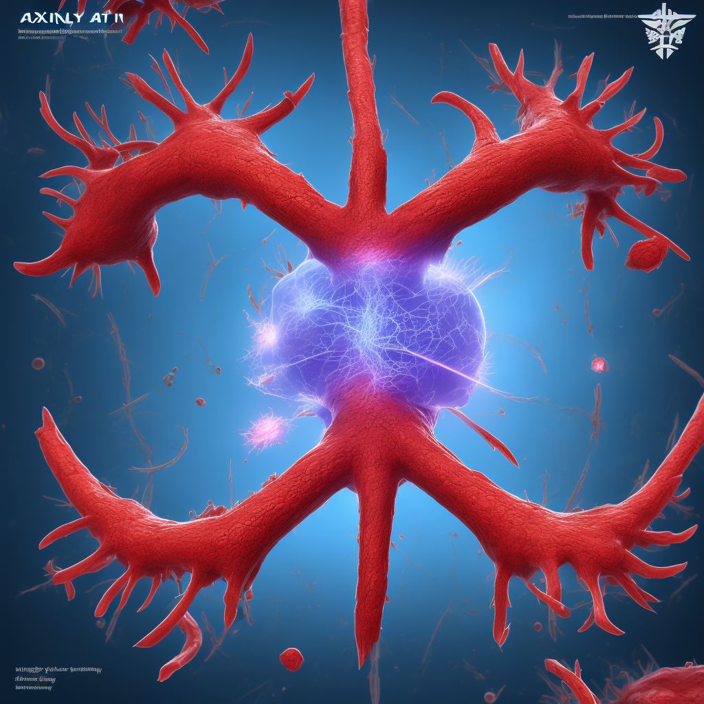 Unspecified injury of axillary artery, unspecified side digital illustration