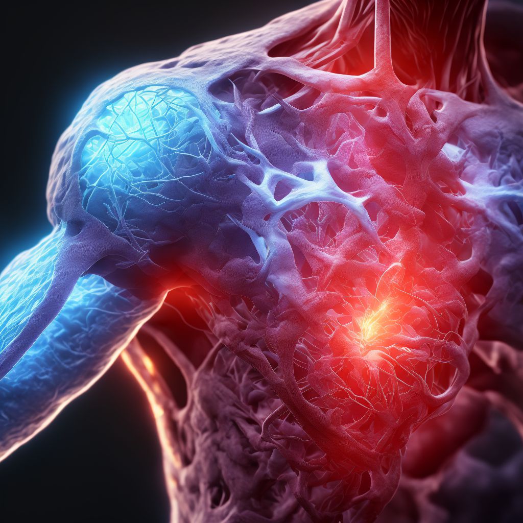 Laceration of axillary artery, unspecified side digital illustration