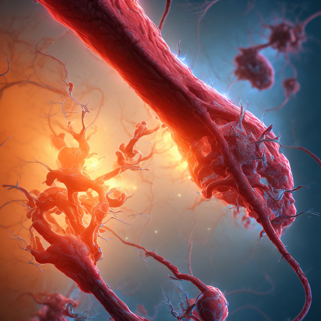 Laceration of brachial artery, unspecified side digital illustration