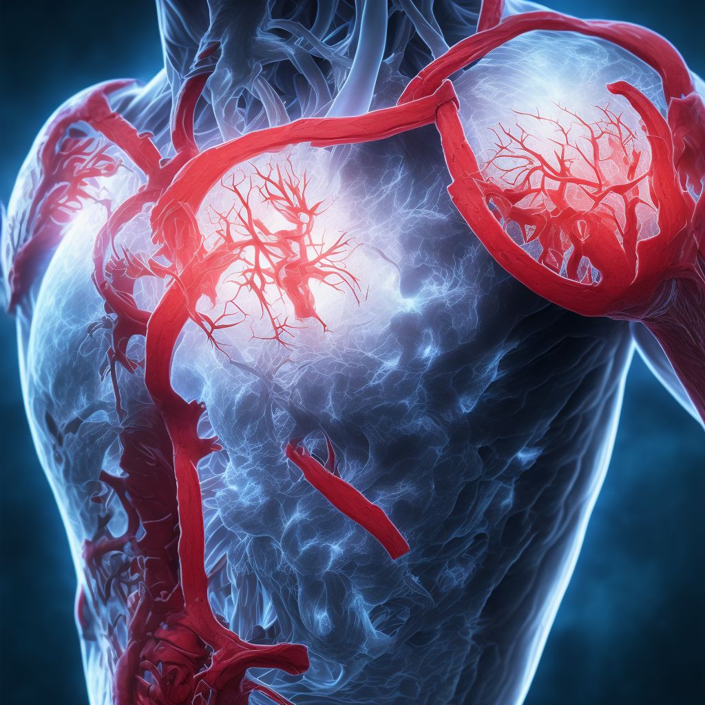 Unspecified injury of axillary or brachial vein digital illustration