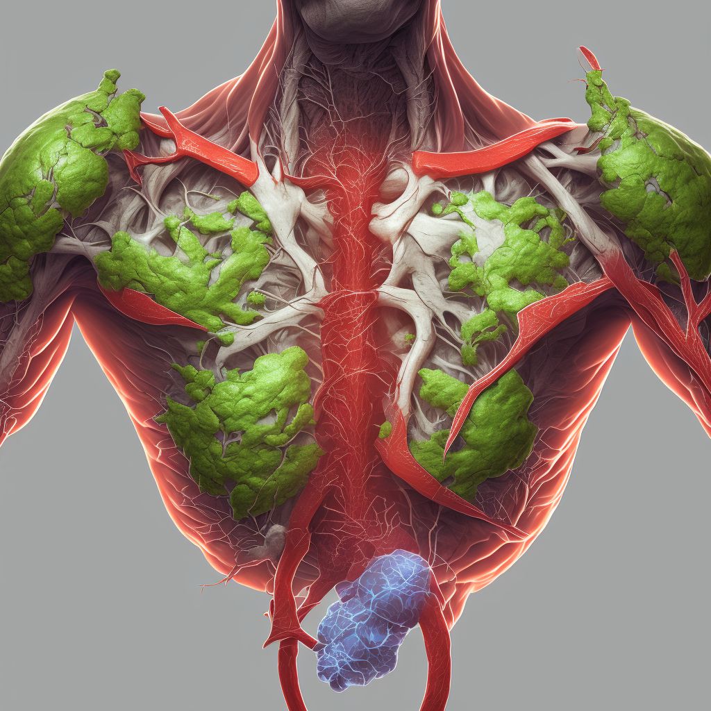 Laceration of axillary or brachial vein, unspecified side digital illustration