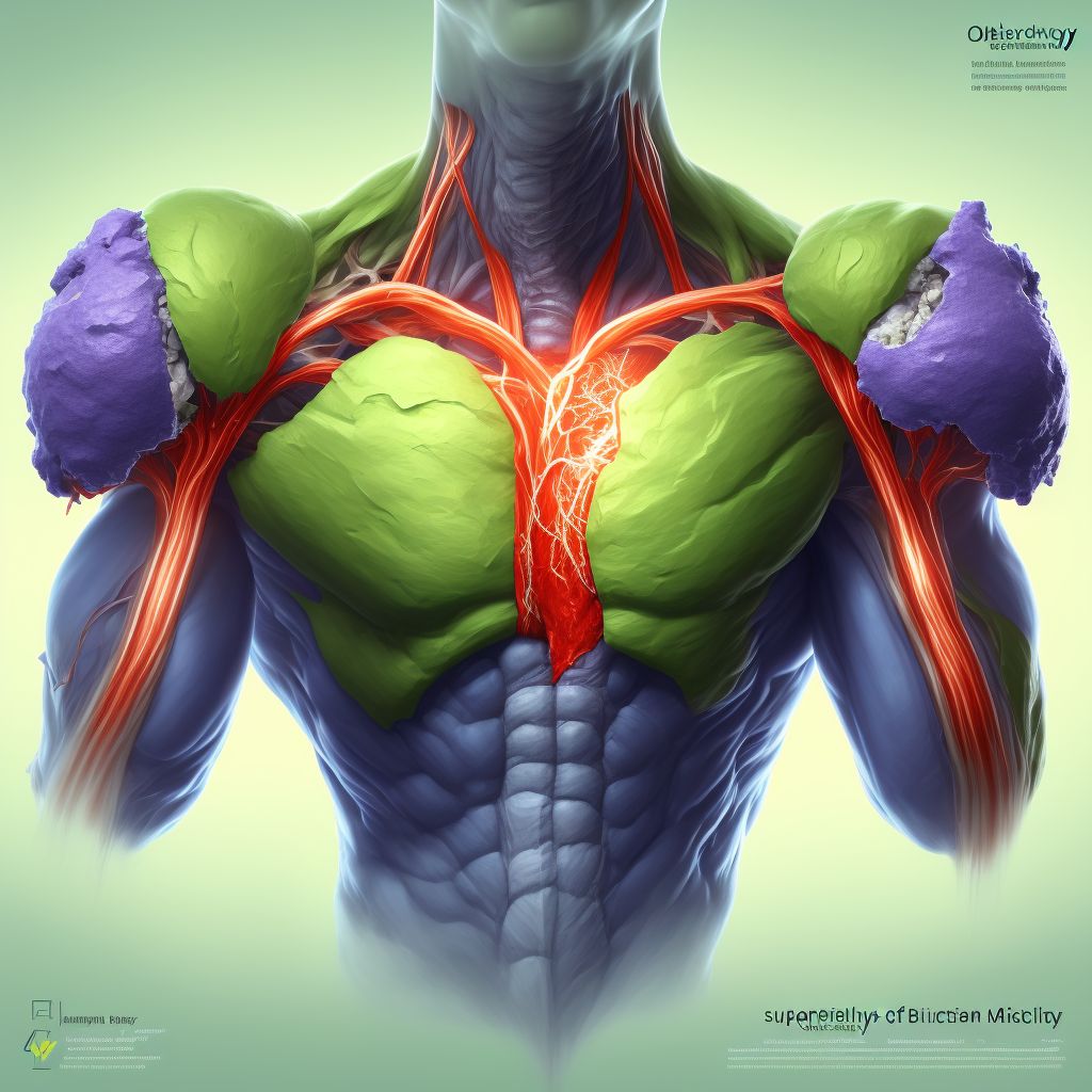 Other specified injury of superficial vein at shoulder and upper arm level, left arm digital illustration