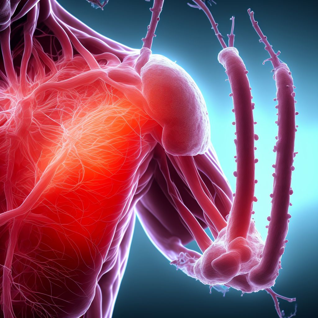 Injury of other specified blood vessels at shoulder and upper arm level digital illustration