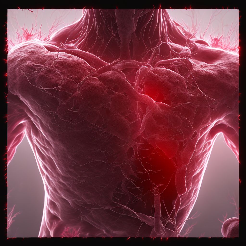 Laceration of unspecified blood vessel at shoulder and upper arm level digital illustration