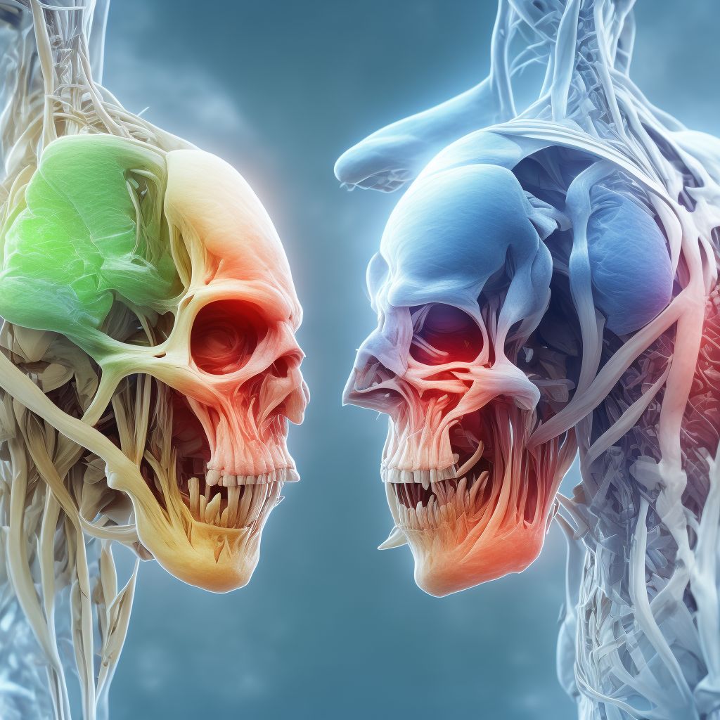 Strain of muscle(s) and tendon(s) of the rotator cuff of shoulder digital illustration