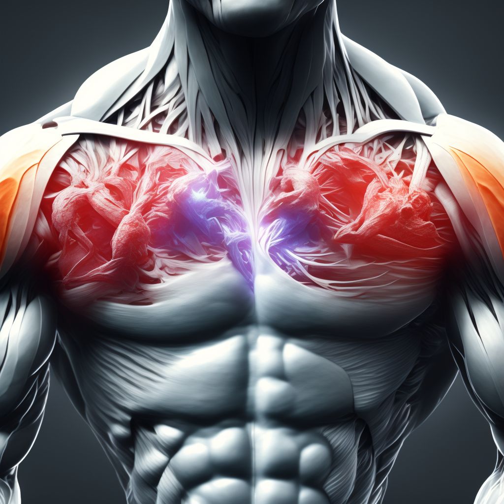 Laceration of muscle(s) and tendon(s) of the rotator cuff of unspecified shoulder digital illustration