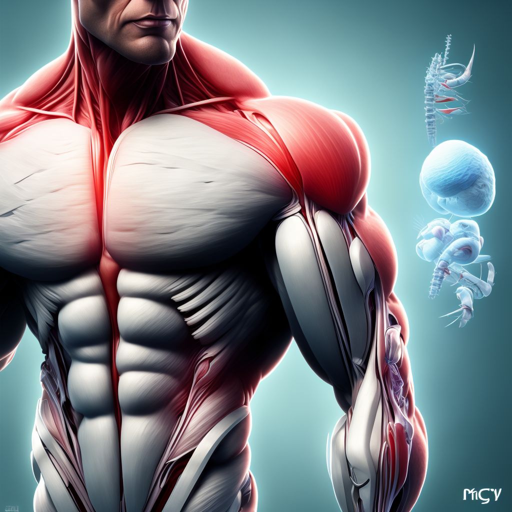 Injury of muscle, fascia and tendon of other parts of biceps digital illustration