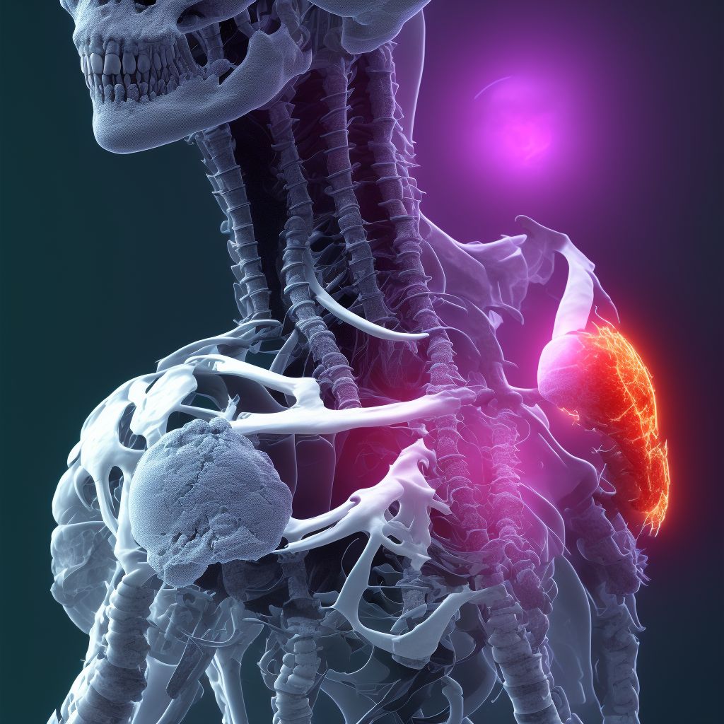 Salter-Harris Type I physeal fracture of upper end of humerus, left arm digital illustration