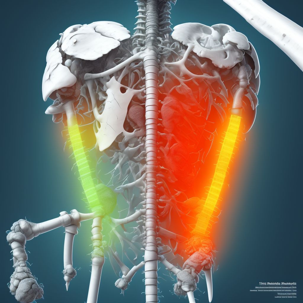 Salter-Harris Type II physeal fracture of upper end of humerus, right arm digital illustration