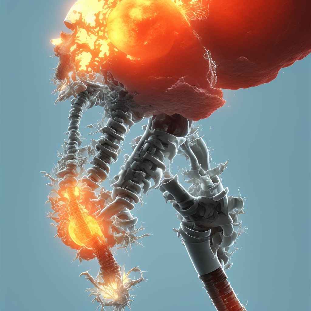 Salter-Harris Type III physeal fracture of lower end of humerus, right arm digital illustration