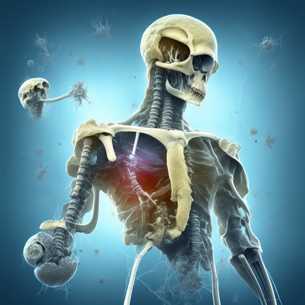 Salter-Harris Type IV physeal fracture of lower end of humerus digital illustration