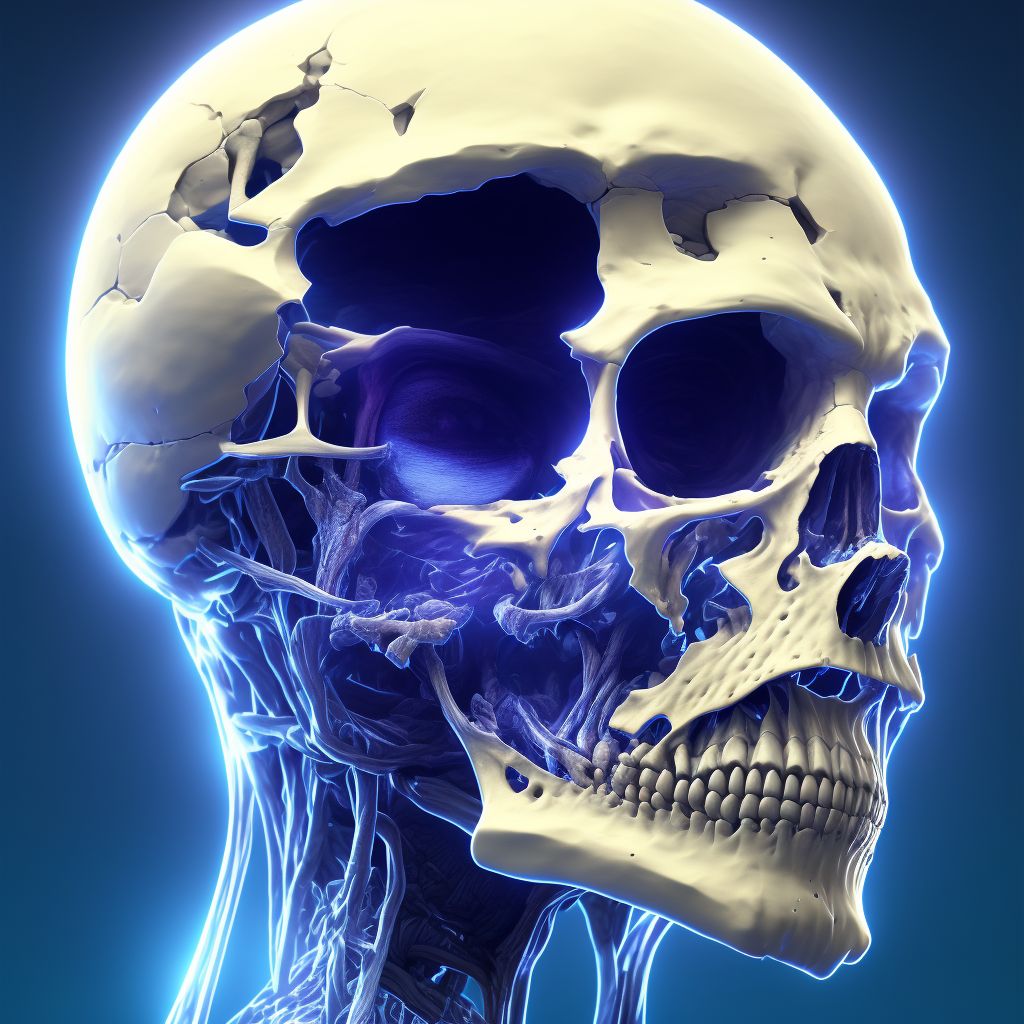 Nondisplaced fracture of head of right radius digital illustration