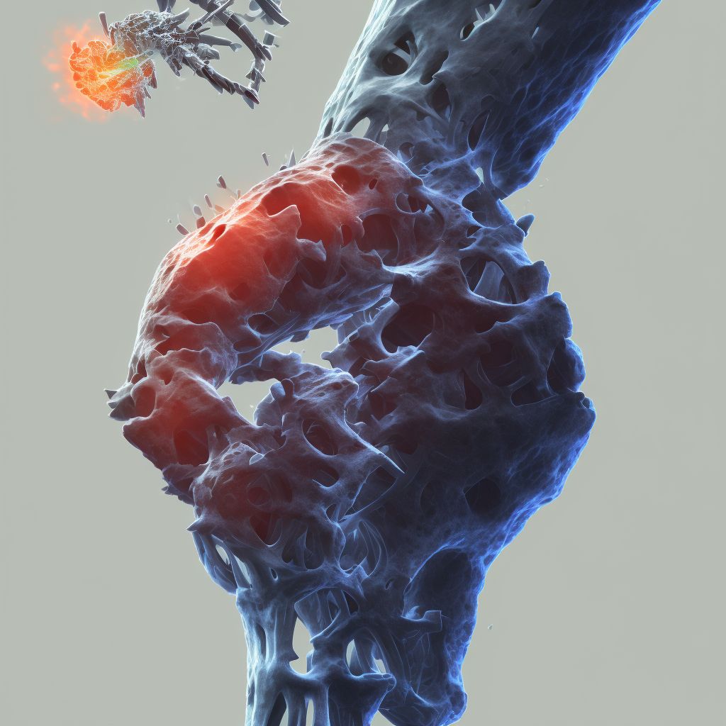 Transverse fracture of shaft of ulna digital illustration