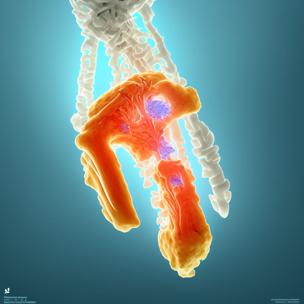 Unspecified fracture of lower end of left ulna digital illustration