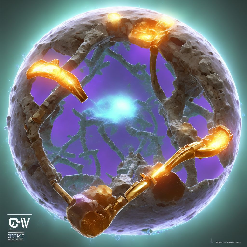 Torus fracture of lower end of right ulna digital illustration