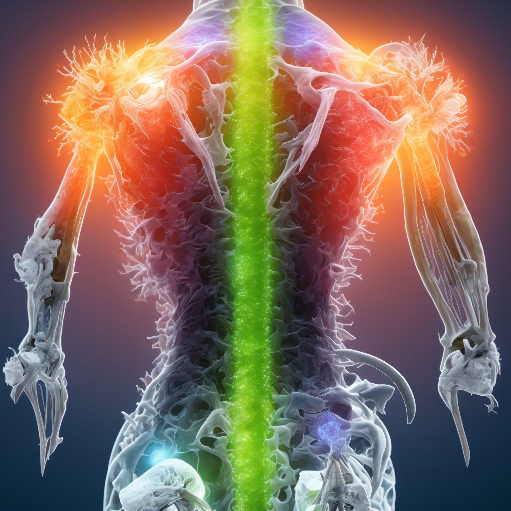 Unspecified dislocation of left ulnohumeral joint digital illustration