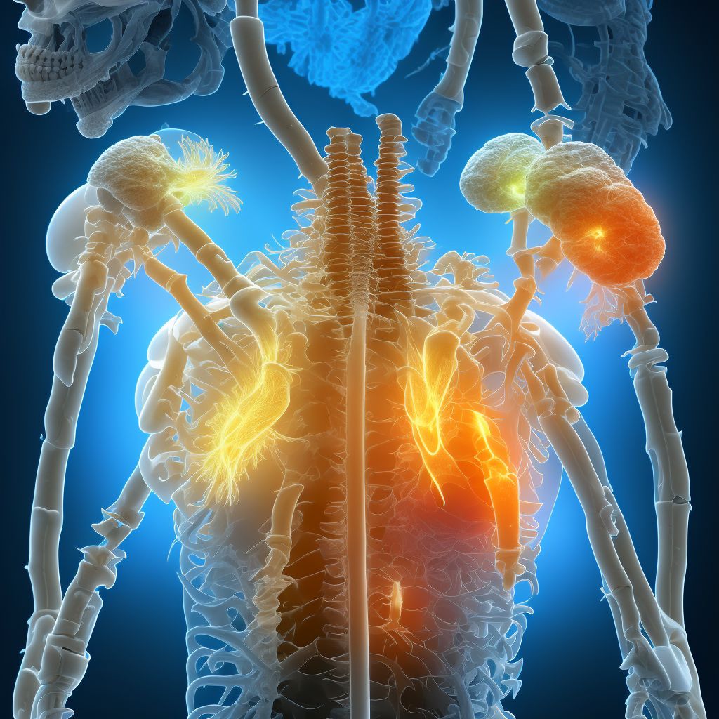 Lateral subluxation of unspecified ulnohumeral joint digital illustration