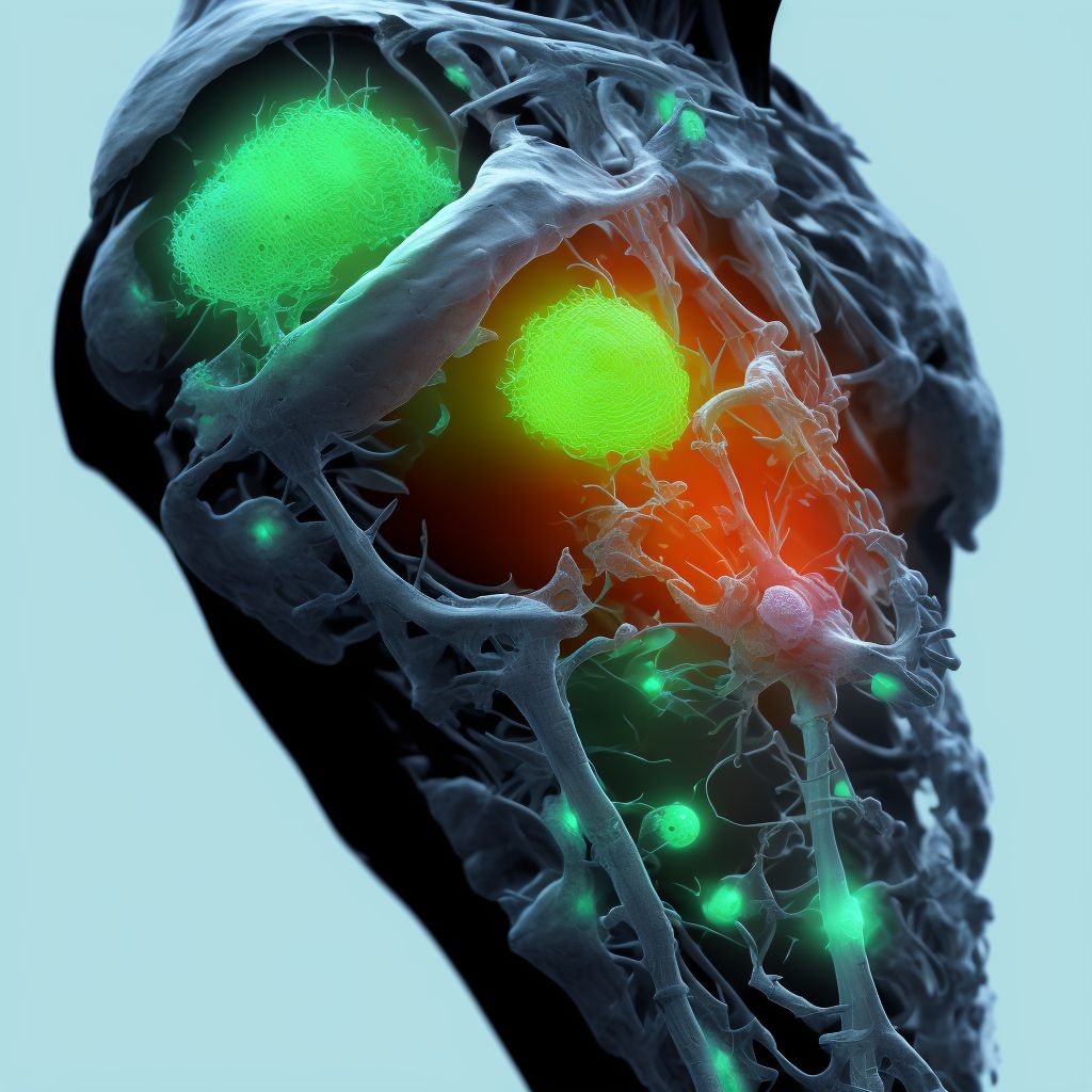 Radiohumeral (joint) sprain of left elbow digital illustration