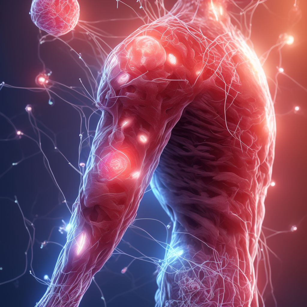 Injury of cutaneous sensory nerve at forearm level digital illustration