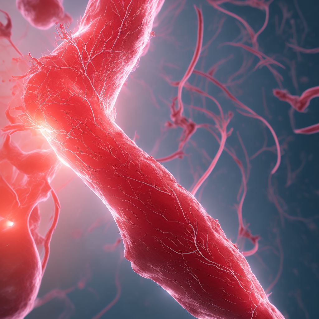 Injury of blood vessels at forearm level digital illustration