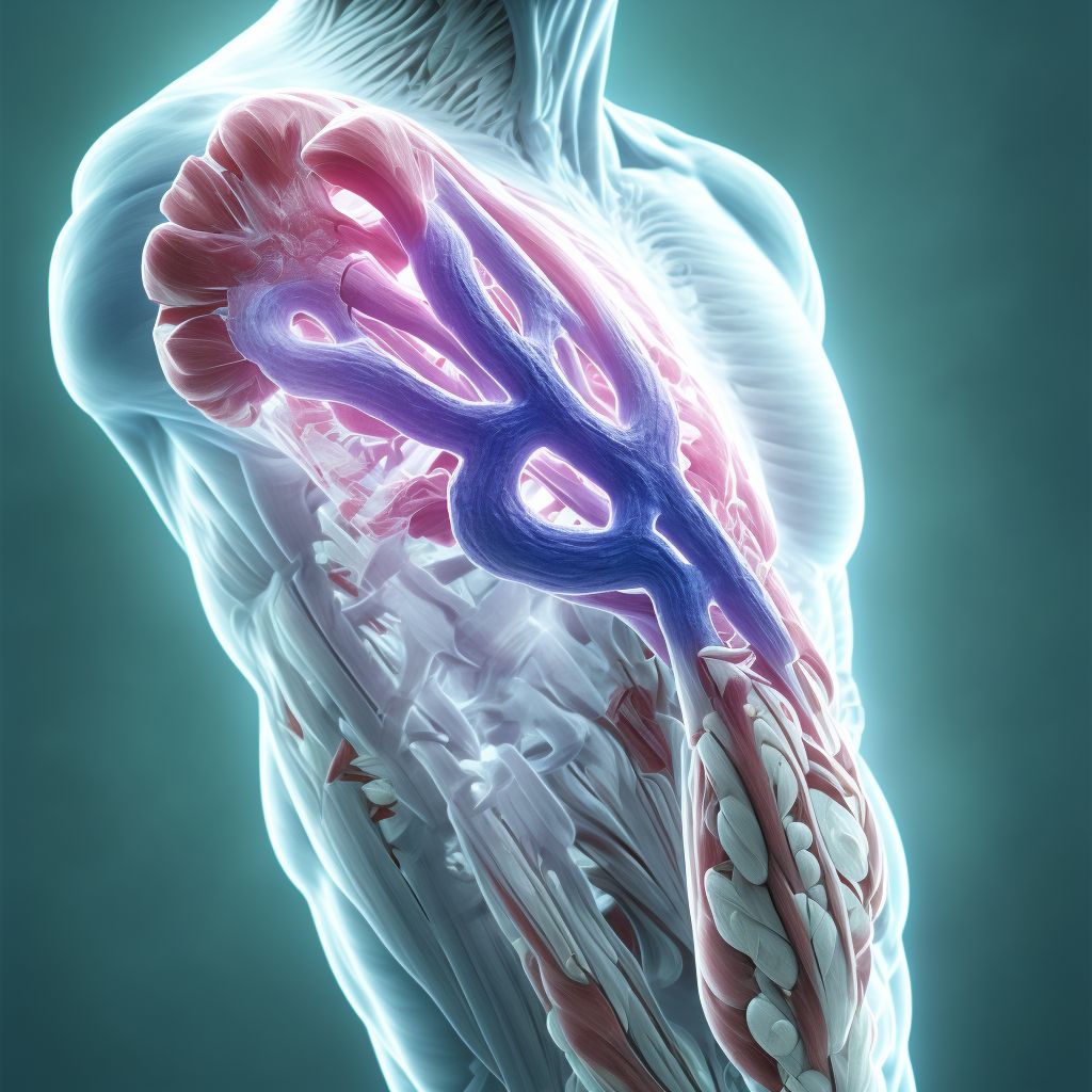 Strain of other flexor muscle, fascia and tendon at forearm level, unspecified arm digital illustration