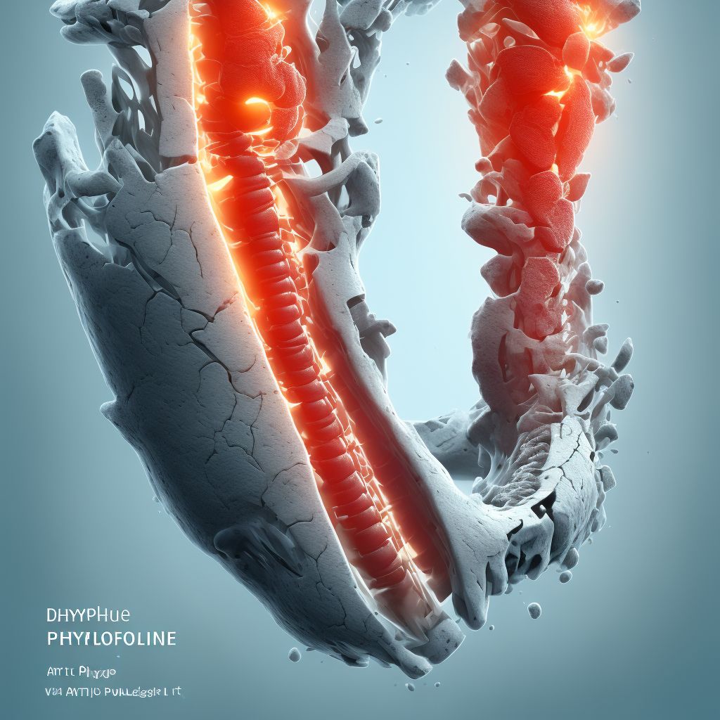 Physeal fracture of lower end of ulna digital illustration