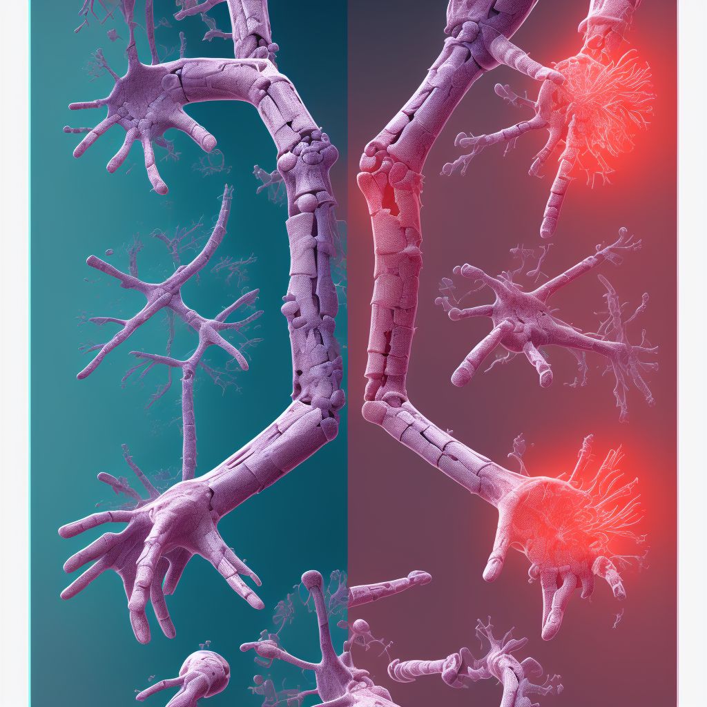 Salter-Harris Type II physeal fracture of lower end of ulna, unspecified arm digital illustration