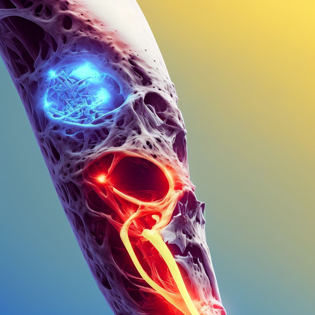 Other physeal fracture of lower end of ulna, right arm digital illustration