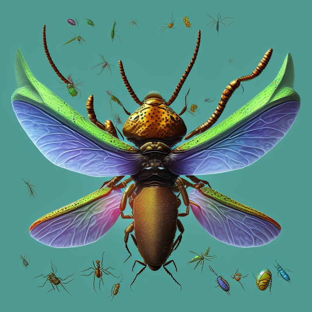 Insect bite (nonvenomous) of wrist digital illustration