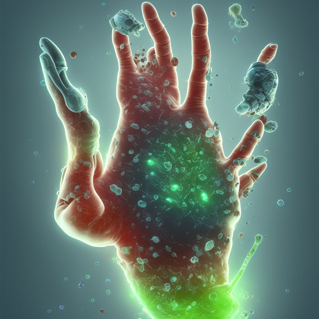 Unspecified superficial injury of wrist, hand and fingers digital illustration