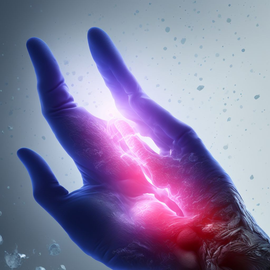 Unspecified open wound of left little finger without damage to nail digital illustration